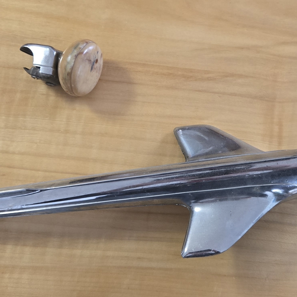 Sleek Silver Airplane Decor Piece